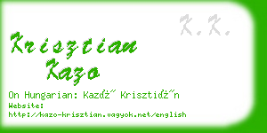 krisztian kazo business card